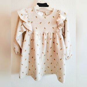 Zara Floral Ruffle Dress  2-3 Years 98cm